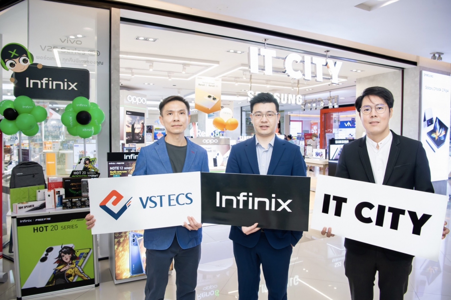 Infinix ผนึกกำลัง IT City และ VST ECS (Thailand) ขยายช่องทางจัดจำหน่ายสินค้า หวังเพิ่มโอกาสให้ลูกค้าเข้าถึงผลิตภัณฑ์ทั่วประเทศ พร้อมกระตุ้นยอดขายเติบโต