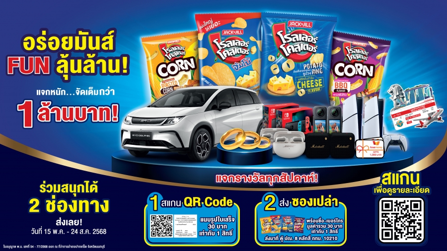 โรลเลอร์ โคสเตอร์ อร่อยมันส์ FUN ลุ้นล้าน! เปิดตัวแคมเปญชิงโชคครั้งใหญ่ แจกรางวัลรวมกว่า 1 ล้านบาท