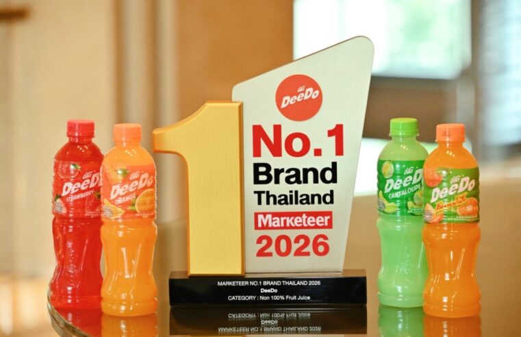 “ดีโด้” ตอกย้ำผู้นำตลาดน้ำผลไม้ Non 100% ครองที่ 1 ในใจผู้บริโภค 8 ปีซ้อน คว้ารางวัล Marketeer No.1 Brand Thailand 2025-2026 สะท้อนความสำเร็จจากความเชื่อมั่นของผู้บริโภคทั่วประเทศไทย